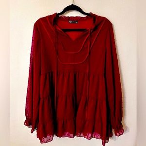 NEW Women’s Burgundy Blouse Size M